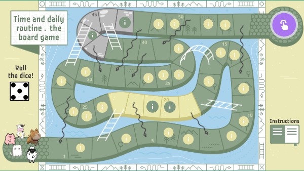 TIME AND DAILY ROUTINE BOARD GAME