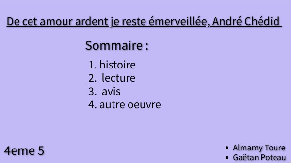Présentation minimaliste