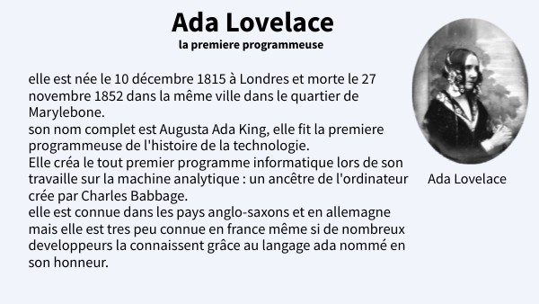 Ada Lovelace Exposé Pdf