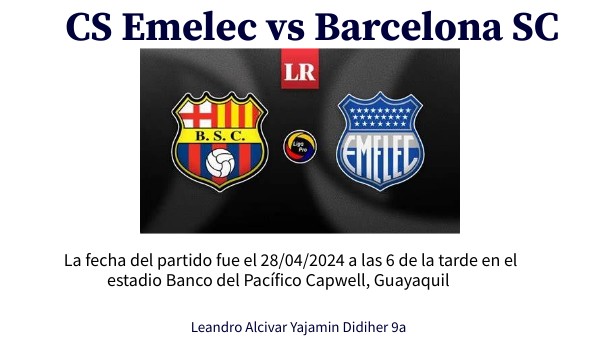 Barcelona vs Emelec 28/04/2024