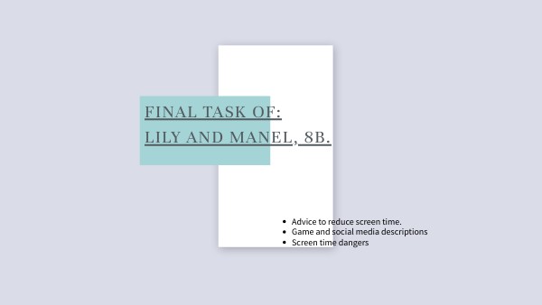 Final task 8b Lily and Manel | Genially
