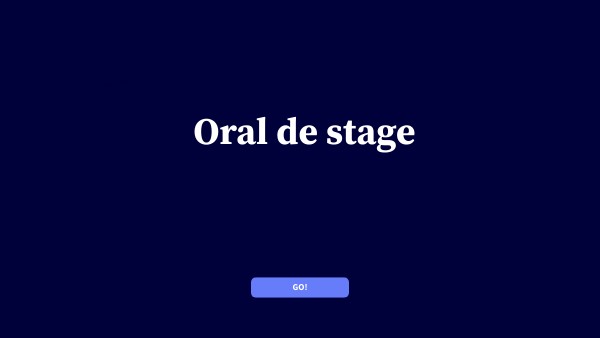 oral de stage