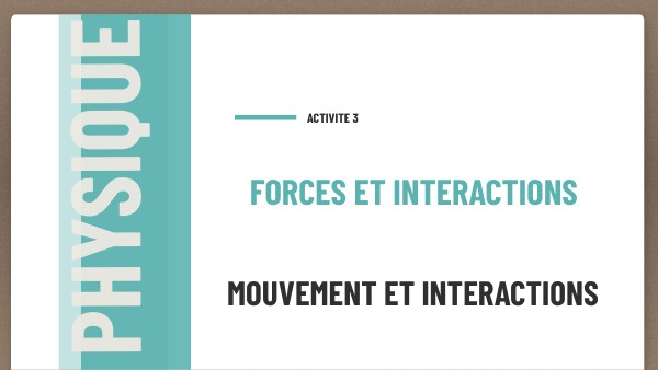 3emeS. Mouvement Activité 3 | Genially