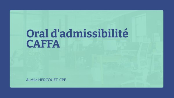 Caffa Page De Garde Oral admissibilité CAFFA | Genially