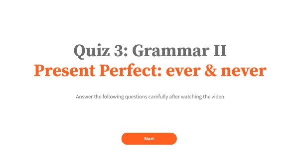 QUIZ 3: Grammar II (Unit 6) | Genially