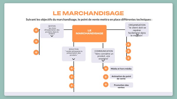 Carte mentale schéma le marchandisage