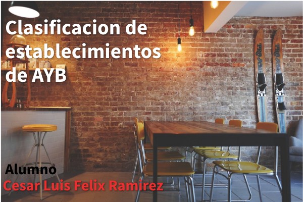 Clasificación de establecimientos de AYB
