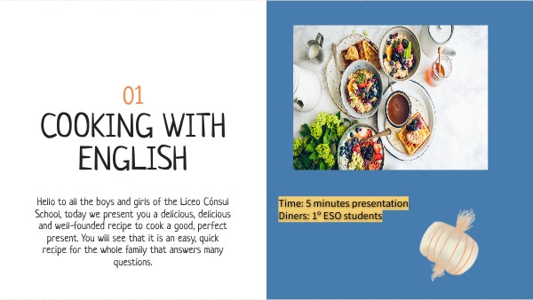 COOKING WITH ENGLISH GRAMMAR | Genially