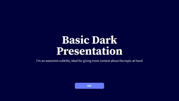 BASIC DARK PRESENTATION