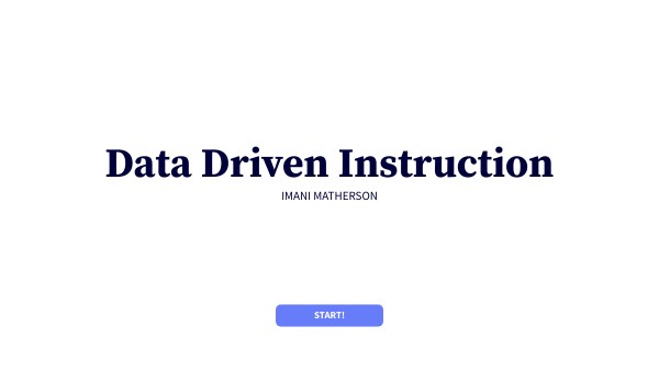Data Driven Instruction | Genially