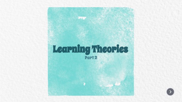 Learning Theories Part 2