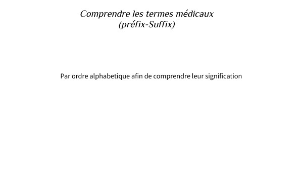 Lexique Des Termes Médicaux Et Infirmiers Pdf Les termes médicaux