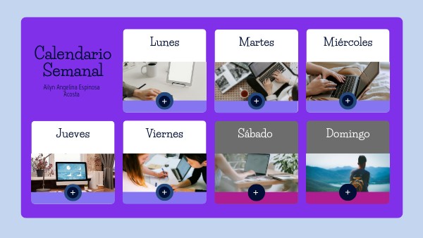 Calendario Semanal Genially