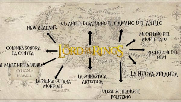 Delantal Mapa El Señor De Los Anillos, Grembiule Mappa Il Signore