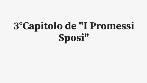 terzo capitolo promessi sposi