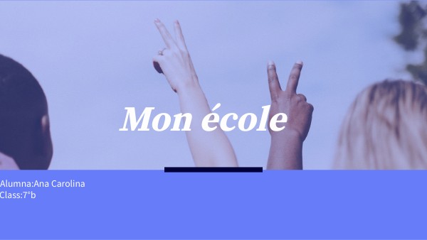 Mon école | Genially