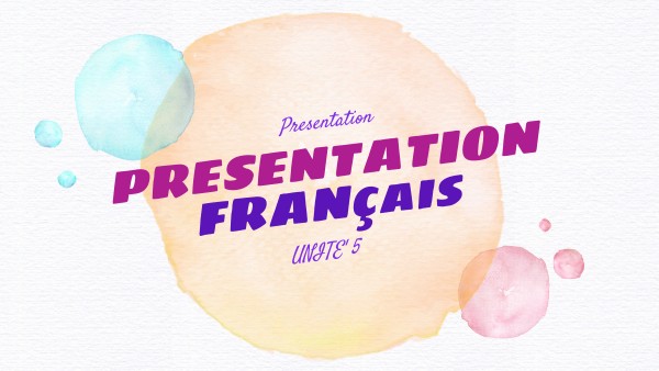 français presentation