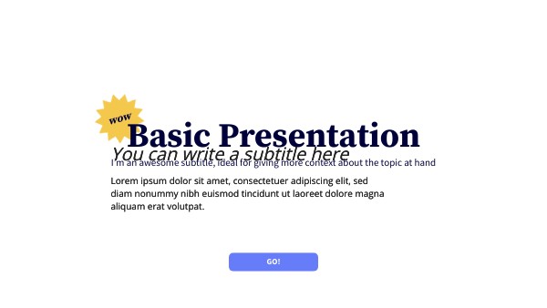 BASIC PRESENTATION