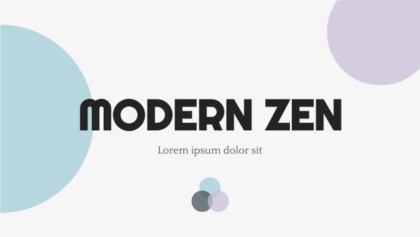 MODERN ZEN PRESENTATION