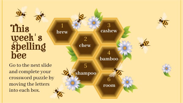 T3:L4 : Spelling Bee Crossword Genially T3:L4 : Spelling Bee Crossword Genially