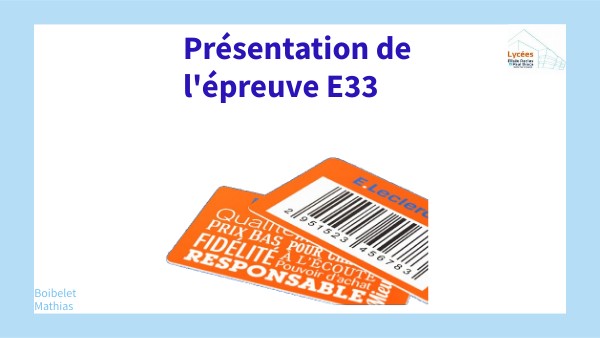 Epreuve E33 Bac Pro Assp view.genially.com