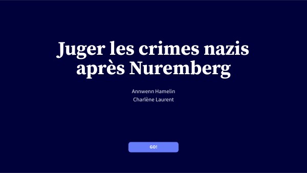 Juger les crimes nazis après Nuremberg | Genially