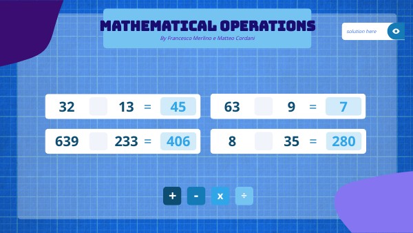 MATHEMATICAL OPERATIONS - Open Day