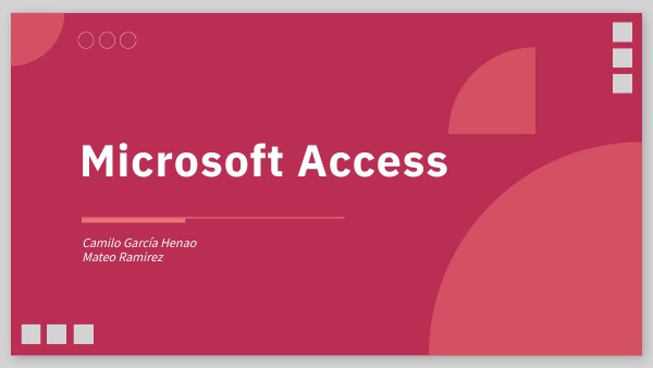Microsoft Access | Genially