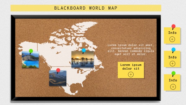 BLACKBOARD WORLD MAP