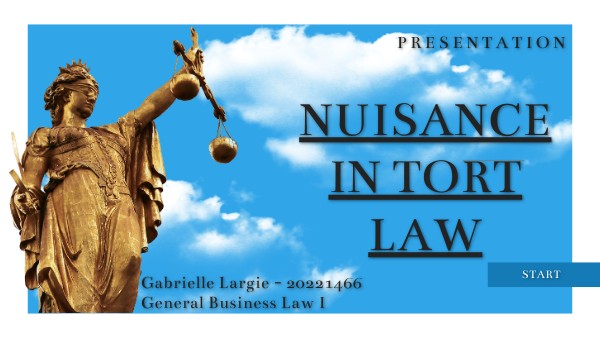 Nuisance Tort Genially