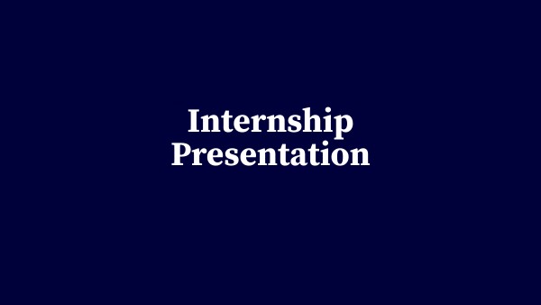 BASIC DARK PRESENTATION