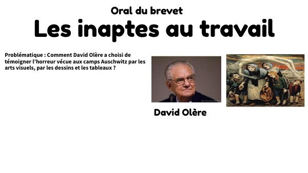 ORAL BLANC LES INAPTES AU TRAVAIL AKSEL | Genially