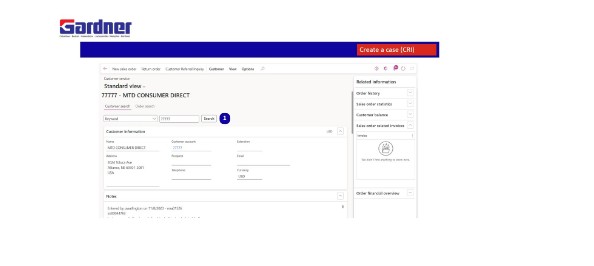Customer search