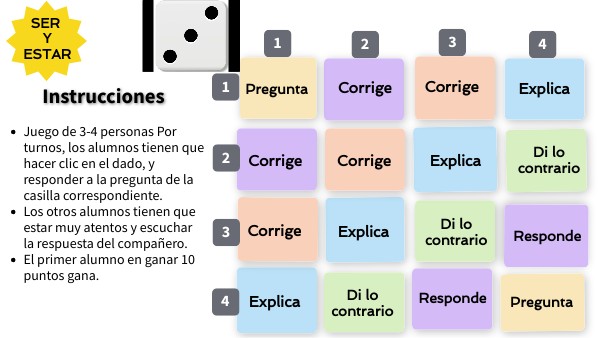 ser y estar - educational game