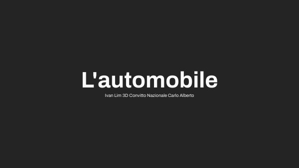 L'automobile | Genially