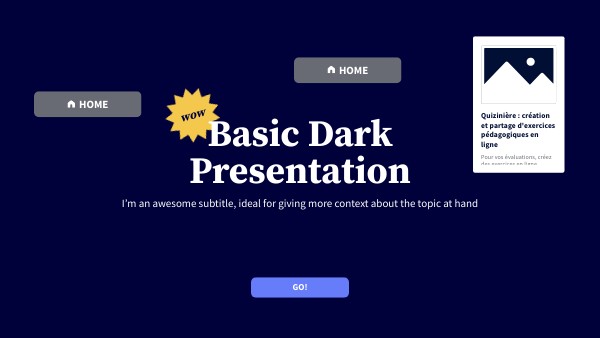 BASIC DARK PRESENTATION