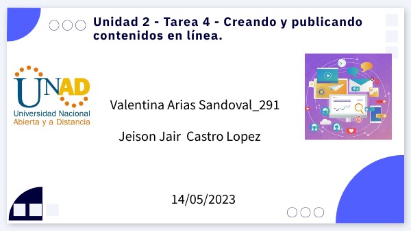 Unidad 2 - Tarea 4 - Creando y publicando contenidos en línea | Genially