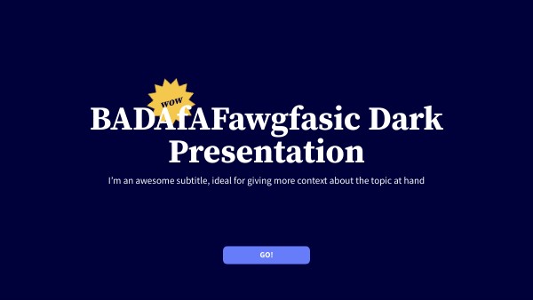 BASIC DARK PRESENTATION | Genially