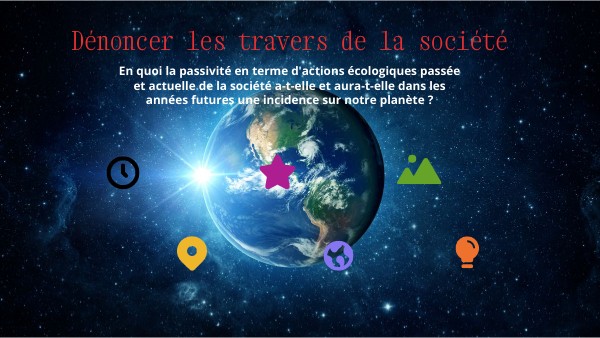 Dénoncer les travers de la société | Genially