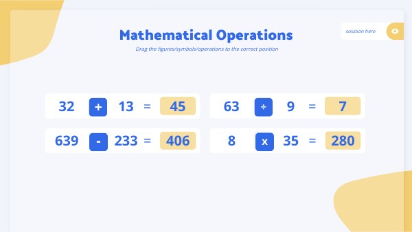 MATHEMATICAL OPERATIONS | Genially