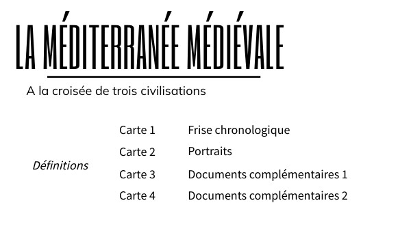 Les trois civilisations de la Méditerranée médiévale