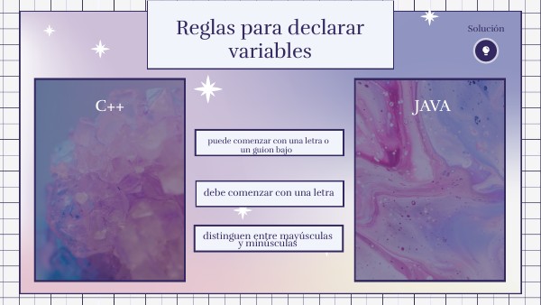 REGLAS PARA DECLARAR VARIABLES | Genially