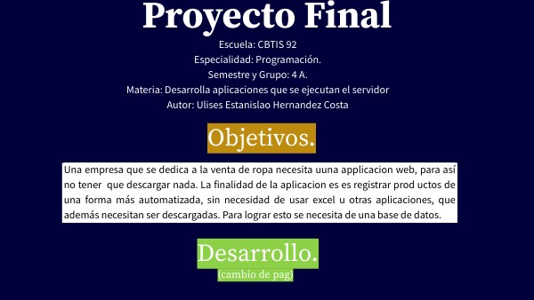 Proyecto Final | Genially