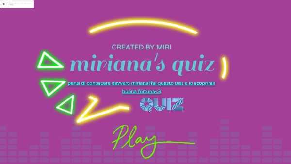 MIRIANA'S QUIZ | Genially