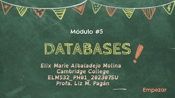 Módulo 5: DATABASES | Genially