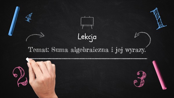 Suma Algebraiczna I Jej Wyrazy Klasa 7 Lekcja 23. Suma algebraiczna i jej wyrazy. | Genially