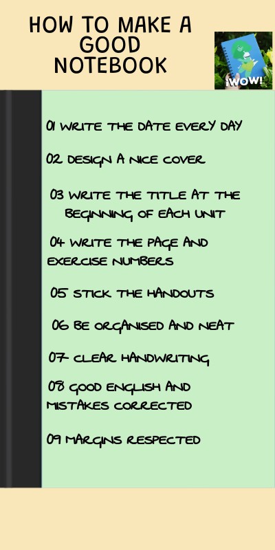 HOW TO MAKE A GOOD NOTEBOOK