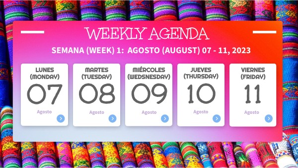 Weekly Agenda | Genially
