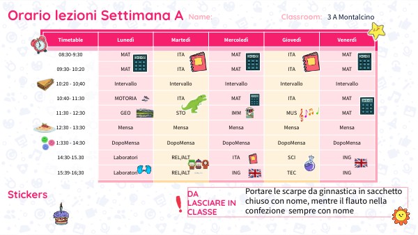 WEEKLY LESSON PLANNER