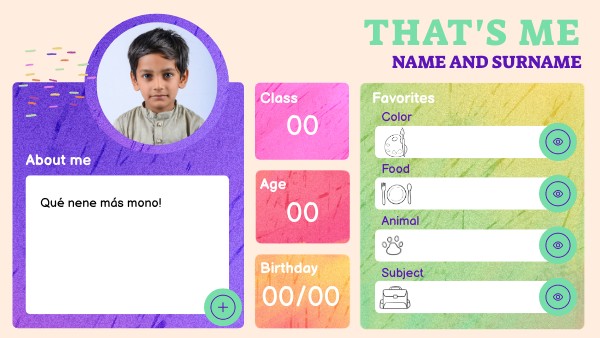 THAT'S ME CARD